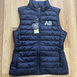 Core 365 Women’s Puffer Vest Black Size M Zip Up AB Logo Light Practical Casual